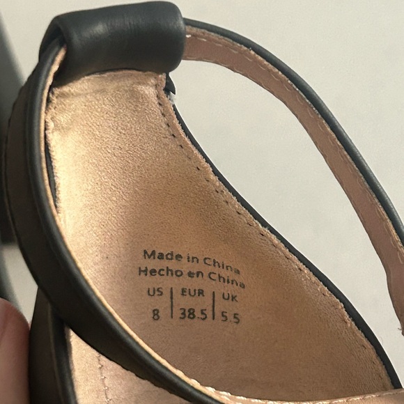 Size 8 Open Toe 3” Black Heels (Call it Spring) - Picture 2 of 6